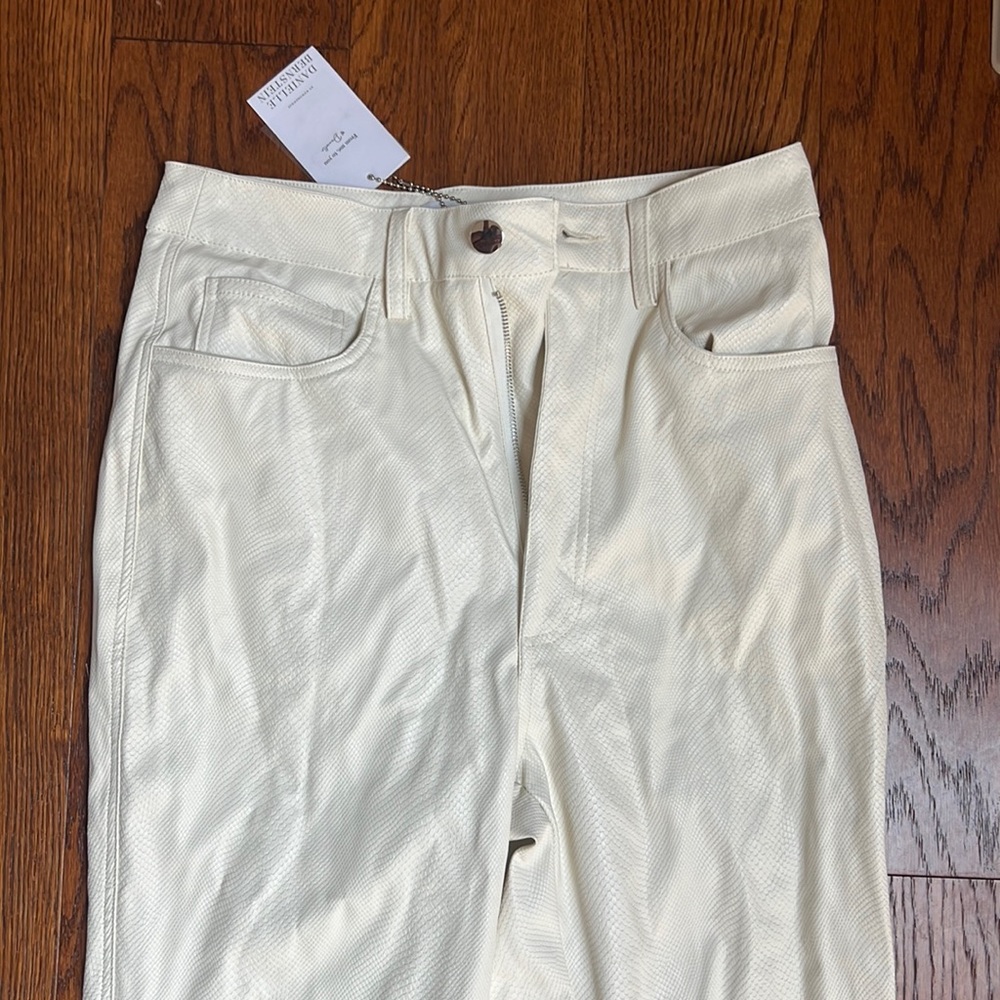 Weworewhat croc leather flare pant